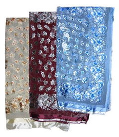 真丝烂花绡方巾 同步印花 02图片,真丝烂花绡方巾 同步印花 02高清图片 杭州君亚丝绸经营部,