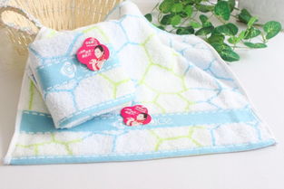 洁丽雅清爽优雅 水立方图案方巾