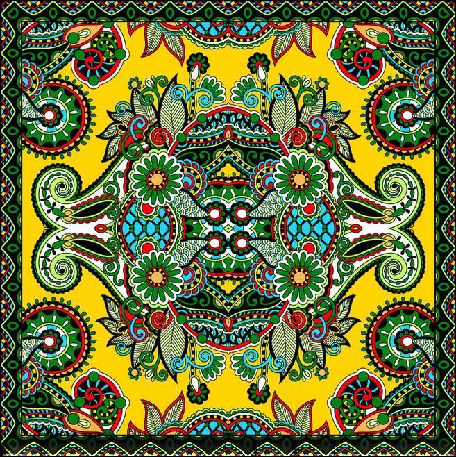 方巾印花图案-图案设计设计-服装设计