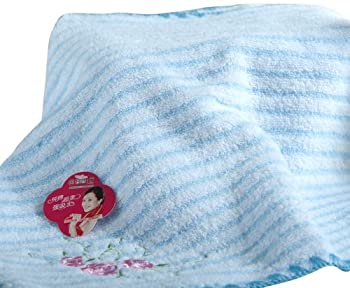 grace洁丽雅纯棉时尚印花方巾 单条装 33 33cm 蓝色 am6536a