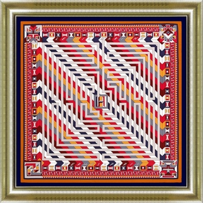 《爱马仕》方巾系列装饰画 奢华、尊贵与永恒的方巾艺术